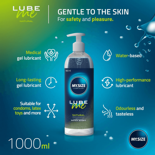 Лубрикант на водній основі Amor My.Size Lube Natural, 1000 мл