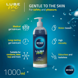 Лубрикант на водной основе Amor My.Size Lube Anal, 1000 мл - 3