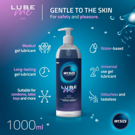 Лубрикант на водной основе Amor My.Size Lube 2in1, 1000 мл - 3