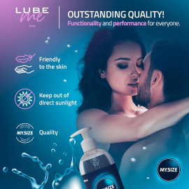 Лубрикант на водной основе Amor My.Size Lube 2in1, 1000 мл - 2