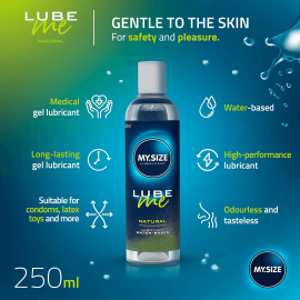 Лубрикант на водной основе Amor My.Size Lube Natural, 250 мл - 3