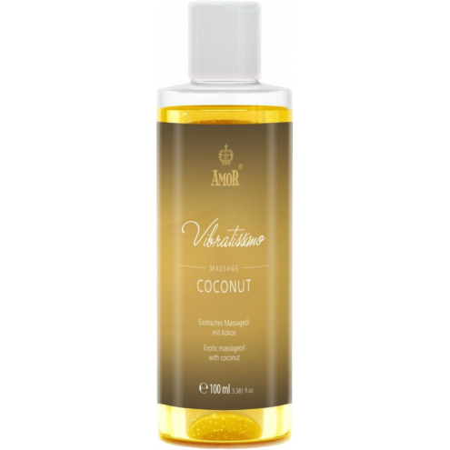 Масажна олія Amor Vibratissimo Coconut з ароматом кокосу, 100 мл