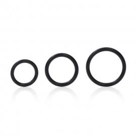Ерекційні кільця Silicone Support Rings (чорний) - 2