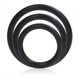 Ерекційні кільця Silicone Support Rings (чорний) - 1