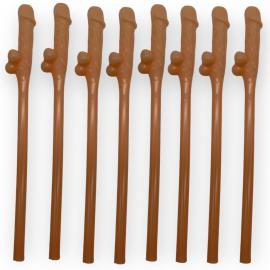 Трубочки в виде пениса Penis Drinking Straws 10 pcs - 4