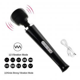 Вібромасажер Massager Wand USB Black 10 Function - 6