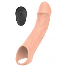 Удлиняющая насадка на пенис с вибрацией и пультом управления Vibrating Extension - 1