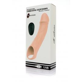 Удлиняющая насадка на пенис с вибрацией и пультом управления Vibrating Extension - 11
