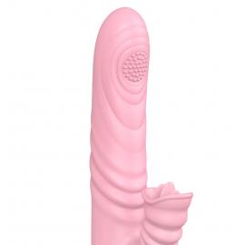 Вібратор Angelia, USB 3 functions of thrusting / 20 vibrations Flesh - 7