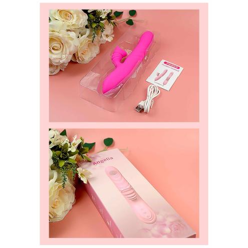 Вибратор Angelia USB 3 functions of thrusting / 20 vibrations Pink