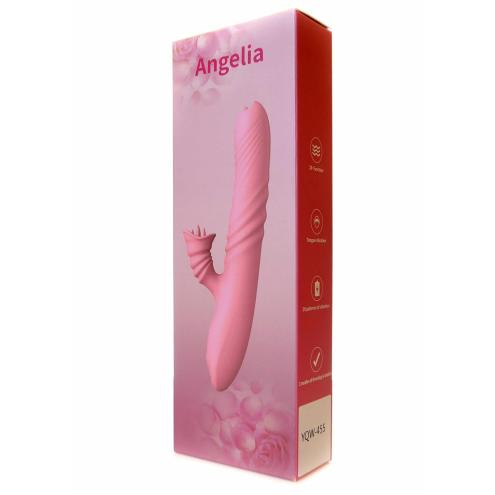 Вибратор Angelia USB 3 functions of thrusting / 20 vibrations Pink