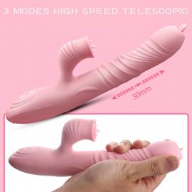 Вибратор для двойной стимуляции Fanny Pink - 5