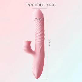 Вибратор для двойной стимуляции Fanny Pink - 7