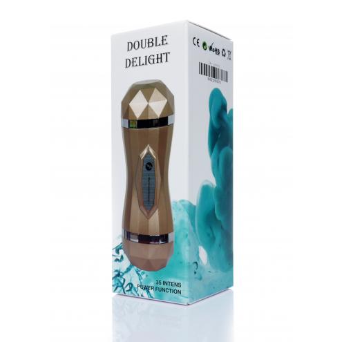 Подвійний мастурбатор Masturbator-Vagina Double Delight 35 функція USB