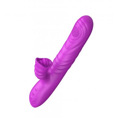 Вибратор Angelia, USB 3 functions of thrusting / 20 vibrations Purple