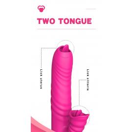 Вібратор Angelia USB 3 functions of thrusting / 20 vibrations Pink - 6