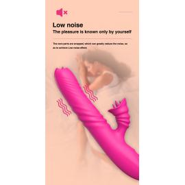 Вібратор Angelia USB 3 functions of thrusting / 20 vibrations Pink - 3