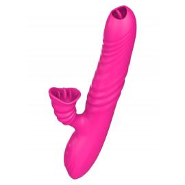 Вібратор Angelia USB 3 functions of thrusting / 20 vibrations Pink - 1
