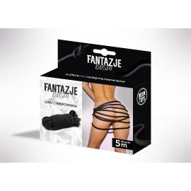Бондажні мотузки BDSM Linki Fantazje 5m Czarna