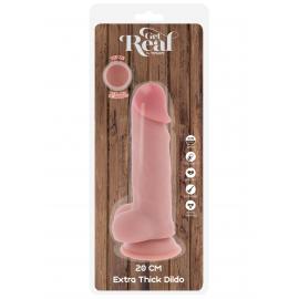 Фалоімітатор Get Real 20 cm Extra Thick Dildo, тілесний - 6