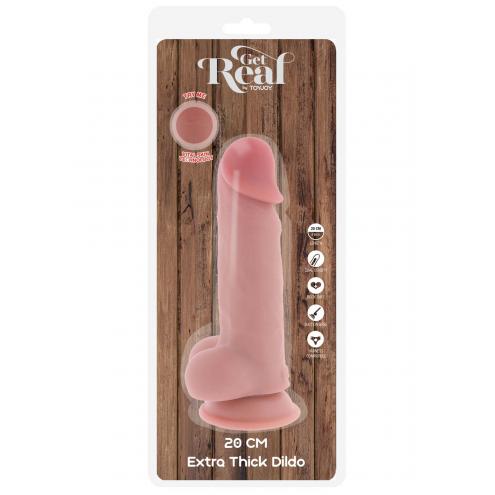 Фаллоимитатор Get Real 20 cm Extra Thick Dildo, телесный