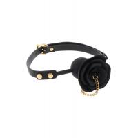 Кляп в виде розы Rose Ball Gag with Plug Black