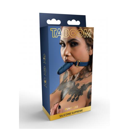 Кляп в виде фаллоса Silicone Penis Ball Gag Blue