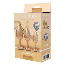 Набір анальних іграшок GLEAMING LOVE MATTE GOLD PLUG SET - 1