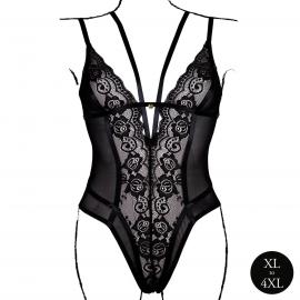 Еротичний боді Bodysuit with Adjustable Sliders Plus Size - 3