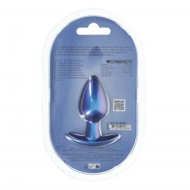 Анальна пробка Smooth Silicone Anal Plug - Medium - 3.1/7,9 cm - Metallic Blue - 3
