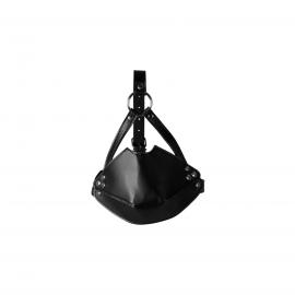 Маска-кляп Head Harness with Mouth Cover and Solid Ball Gag - Black - 5