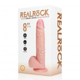 Вібратор Vibrating and Rotating Straight Cock with Balls - 8 / 20,5 cm - Flesh - 1