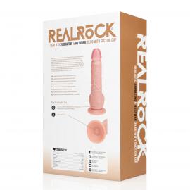 Вібратор Vibrating and Rotating Straight Cock with Balls - 8 / 20,5 cm - Flesh - 7