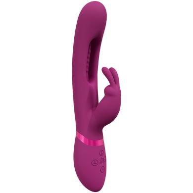 Вібратор Mika Triple Rabbit with G-Spot Flapping - Pink