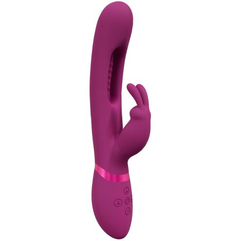 Вибратор Mika Triple Rabbit with G-Spot Flapping - Pink