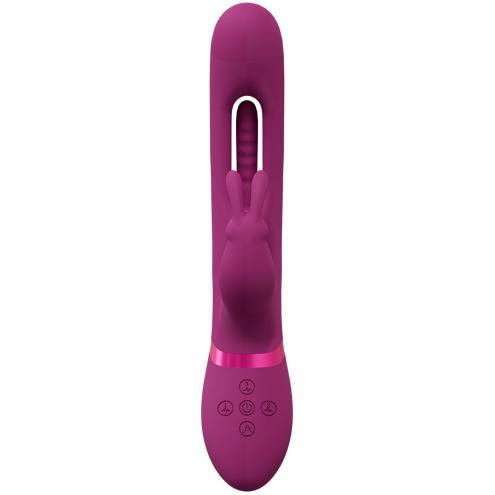 Вибратор Mika Triple Rabbit with G-Spot Flapping - Pink