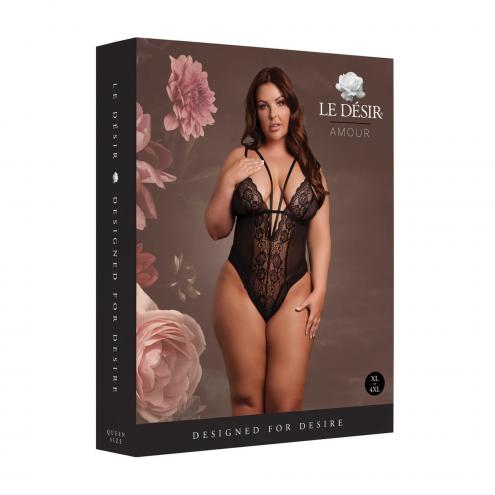 Еротичний боді Bodysuit with Adjustable Sliders Plus Size