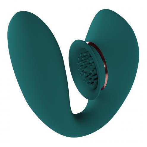 Вібратор Twitch 3 - Rechargeable Vibrator & Suction - Silicone - 10 Speed - Forest Green
