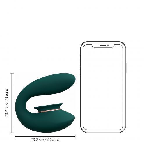 Вібратор Twitch 3 - Rechargeable Vibrator & Suction - Silicone - 10 Speed - Forest Green