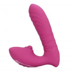 Вібратор для точки G Loveline Thrusting and Tapping Vibrator - Powerful Pink - 1