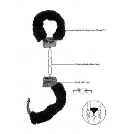 Наручники Beginners Handcuffs Furry - Black - 4