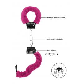 Наручники Beginners Handcuffs Furry - Pink - 3