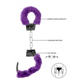 Наручники Beginners Handcuffs Furry - Purple - 5