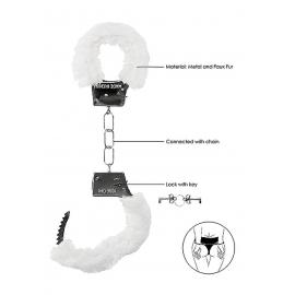 Наручники Beginners Handcuffs Furry - White - 3