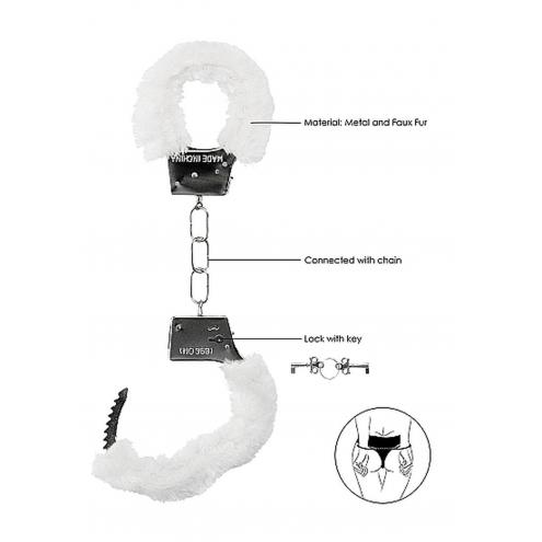 Наручники Beginners Handcuffs Furry - White