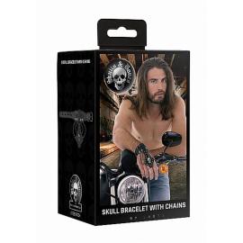 Браслет Skulls and Bones - Bracelet with Skulls and Chains - Black - 3