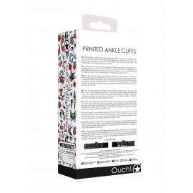 Наручники Printed Ankle Cuffs Old School Tattoo Style - Black - 7