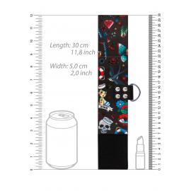 Наручники Printed Ankle Cuffs Old School Tattoo Style - Black - 5