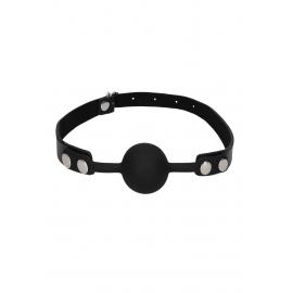 Кляп Silicone Ball Gag - з Adjustable Bonded Leather Straps - 1