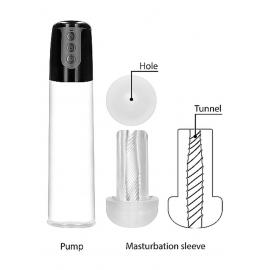 Вакуумная помпа Automatic Cyber Pump with Masturbation Sleeve - Transparent - 4